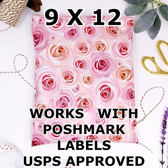 Other - 50 9x12 Pink Rose Poly Mailers PRICE IS FIRM